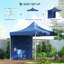 Auvent combinant une structure en métal et un design pliable avec un design réglable et un auvent extérieur bleu classique-133410594