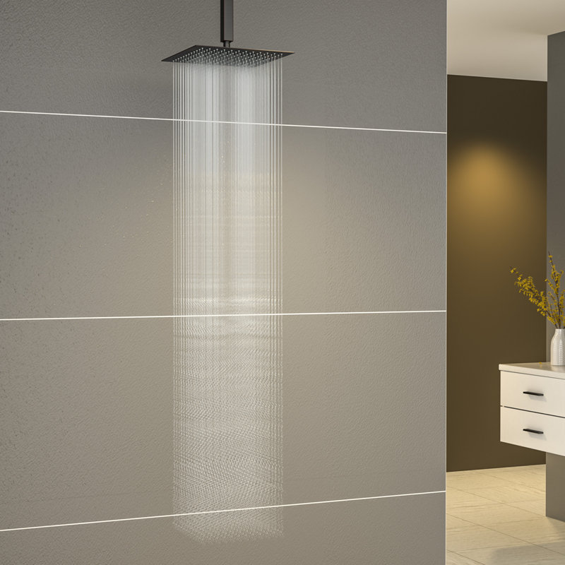 Grande pomme de douche carrée à pluie simple en acier inoxydable à fonction unique 16 pouces seulement