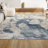 Cooper-John Abstract Marbled Modern Blue/Cream Rug-69806914