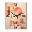 Horloge murale pêche et jaune Minimalist Harmony VII - Minimalisme-1528754007
