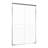 60" W x 72" H Chrome Aluminum Frame Double Sliding Shower Door