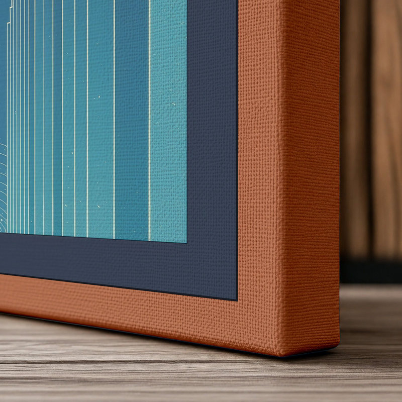 Infinite Passage Industrial - Wrapped Canvas, 24x16 - 61.0 x 40.6 cm, Terracotta Border