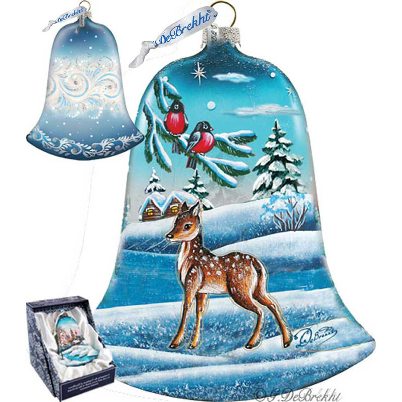 Collection de splendor de noël en verre de lapin de noël winter