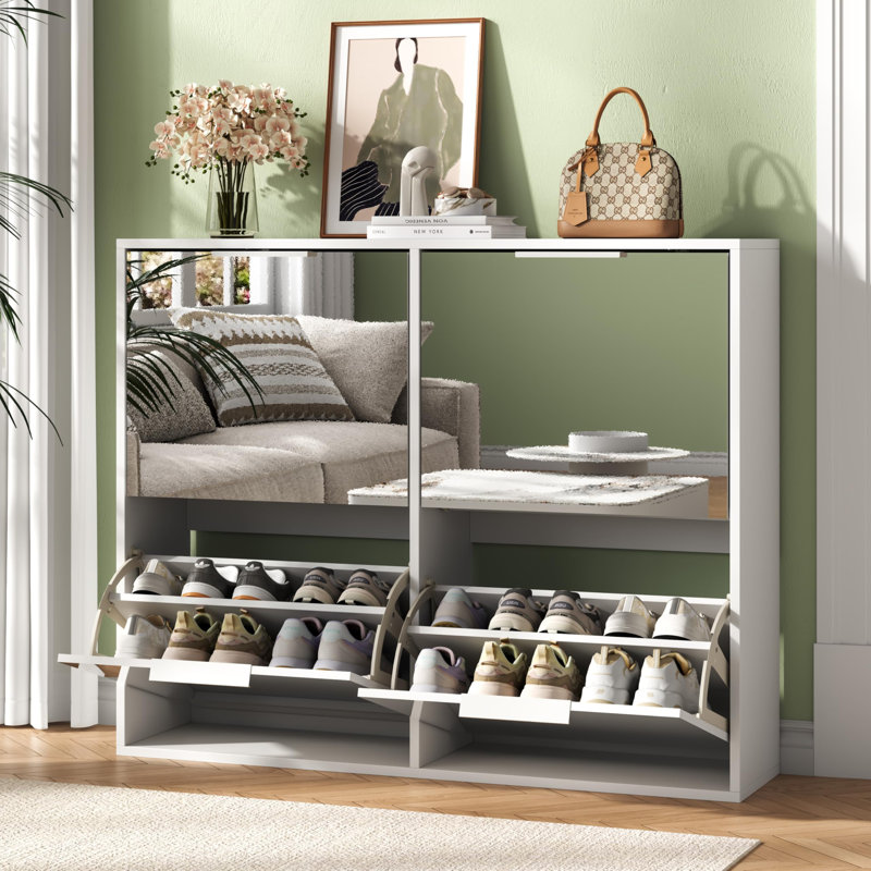 16 Pair Flip Down Shoe Storage