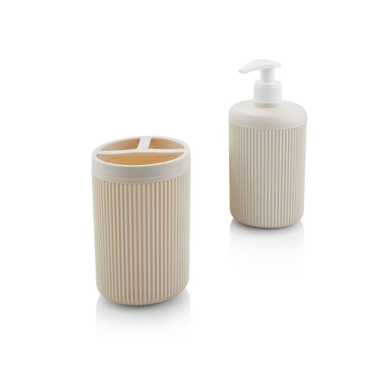 Bathroom Accessory Set, Cream