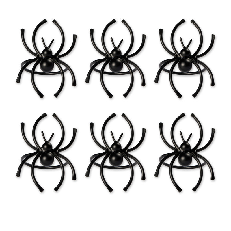 Anneau de serviette en étincelles halloween spider