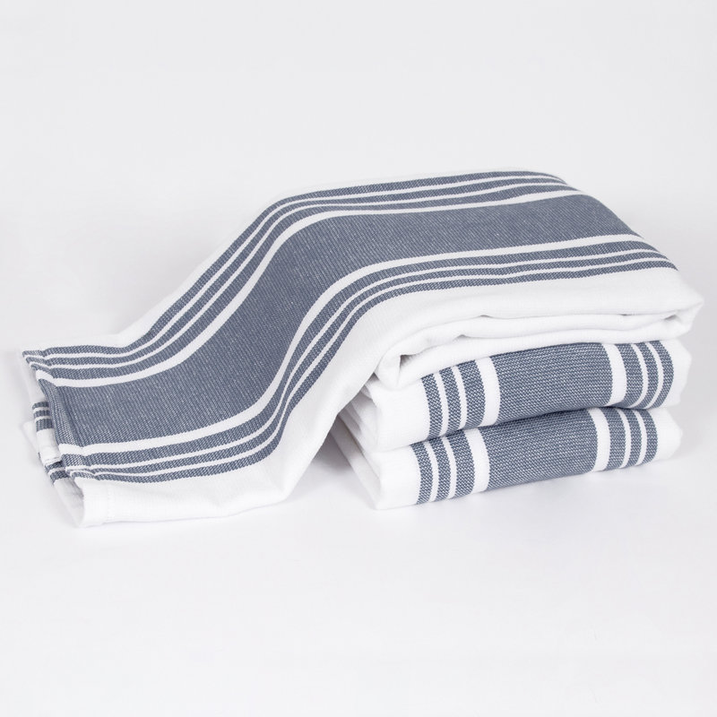 Torchon double à rayures All-Clad, Indigo