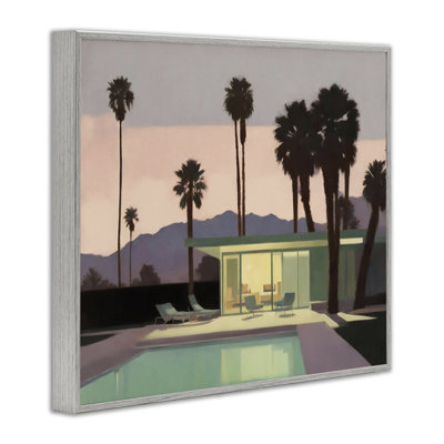 Pool Surrounded by Palms  Framed Giclee Art by Noah Bay