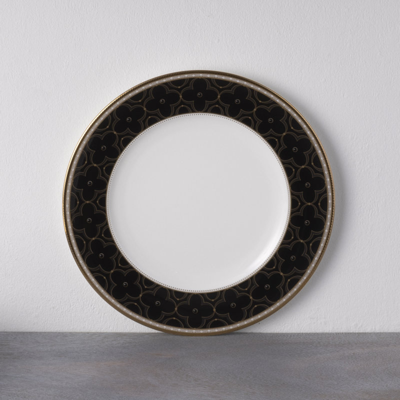 Noritake Trefolio Gold Set Of 4 Accent Plates, 9-3/4"