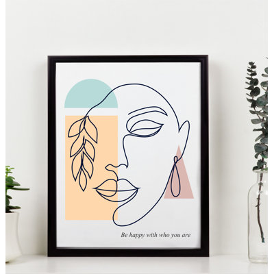 Be Happy Positive Quote - Print on Plastic / Acrylic