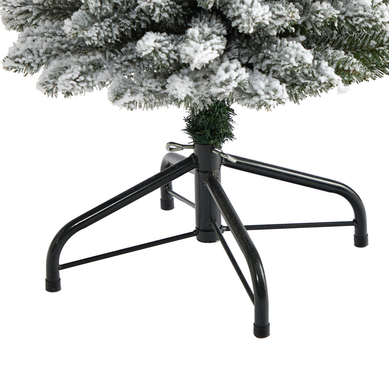 Arbre de Noël artificiel pin floqué, H 5 pi