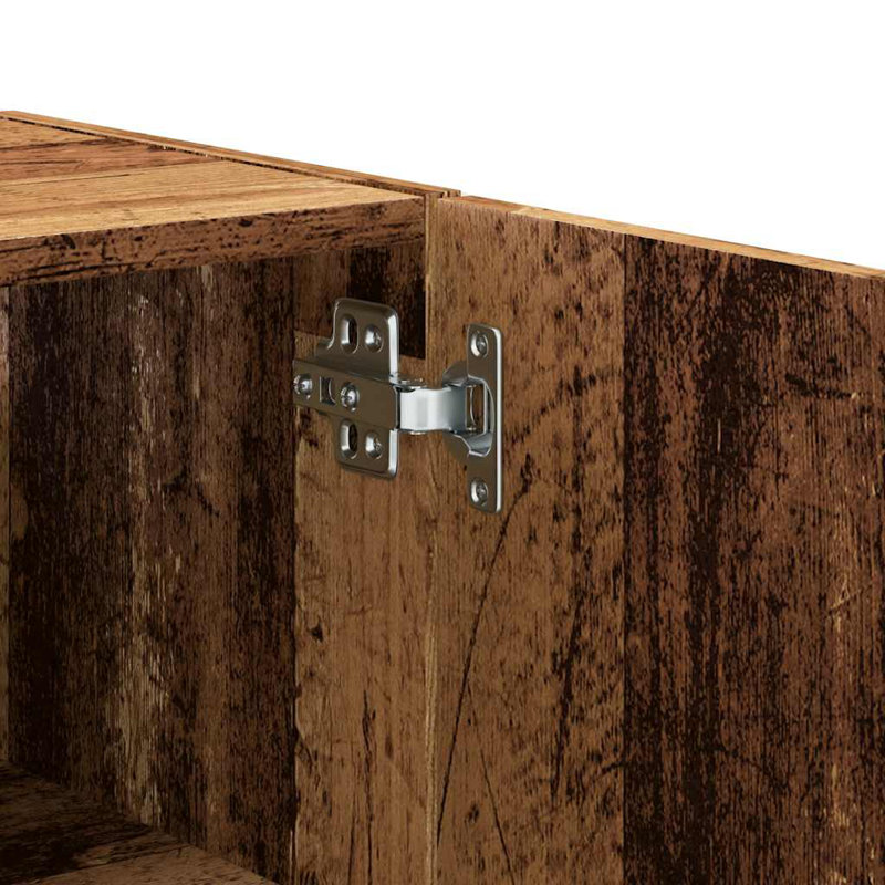 Wall Cabinet 60X31x60 Cm Engineered Wood, Old Wood/Gold