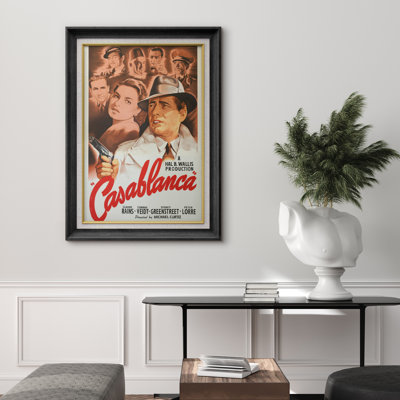 Affiche classique de Casablanca, film noir, salon, chambre à coucher, bureau, impression sur toile, impression numérique sur toile.
