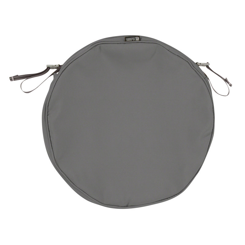 Pina Outdoor 2'' Dining Chair Seat Cushion, Light Charcoal Gray, 2" H x 15" W x 15" D