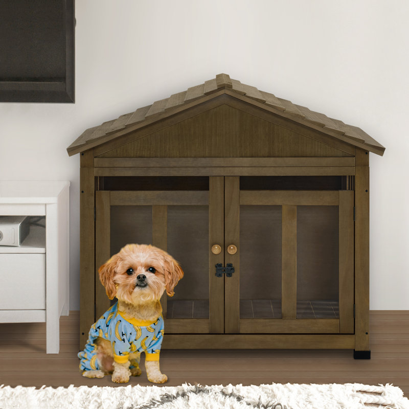 Meubles en bois pour chien, Brun