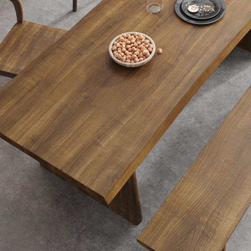 Ensemble de table rétro en bois massif de style américain, H 29,5 po x L 78,7 po x l 31,4 po