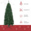 Sapin de Noël artificiel mince de 6 pi avec lumières réalistes et 583 pointes