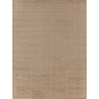 Demani Wool Chevron Area Rug in Straw