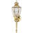 1-Light Outdoor Steel Polished Brass Wall Mount Wall Light Coach Light Lantern Light with Clear Beveled Glass