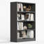 Bibliothèque grise pour bibliothèque de bureau à 4 tablettes de 48 pouces de hauteur et bibliothèque moderne en bois pour salon à 4 niveaux-650435915-650435912