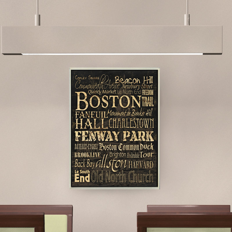 «Ehme Boston», reproduction d'art encadrée, H 15 po x l 10 po x P 0,5 po, Plaque murale