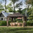 10X12FT Outdoor Hardtop Gazebo with Double Galvanized Steel Roof, Built-In Hooks & Anchored Base for Garden, Patio & Backyard-123297059