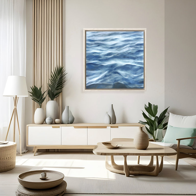 Coastal Retreat Underwater Clouds III by  - Floater Frame Print on Canvas, 20" H x 20" W x 2.5" D