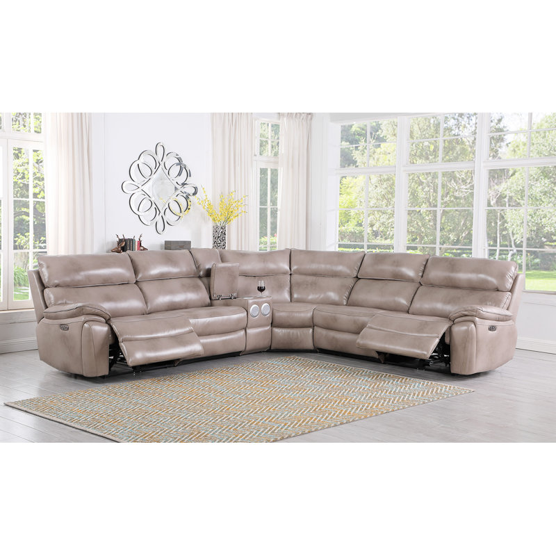  Canapé modulaire inclinable électrique Stonebrook Champagne