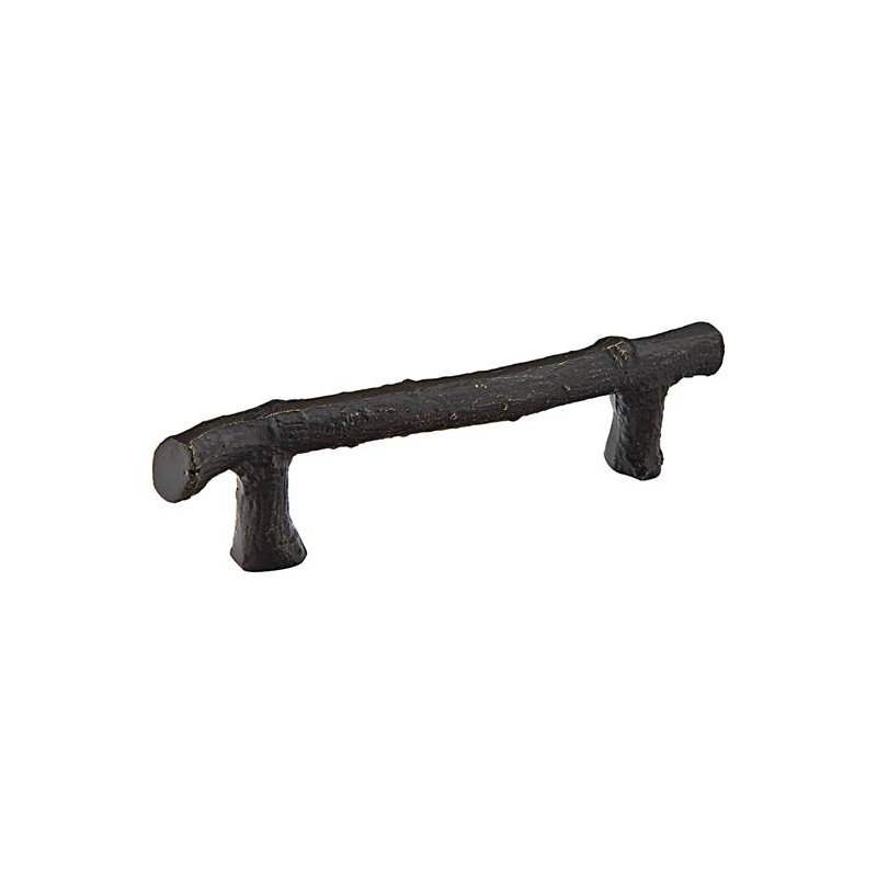 Twig 4" Center to Center Novelty Pull, 6", Flat Black Bronze