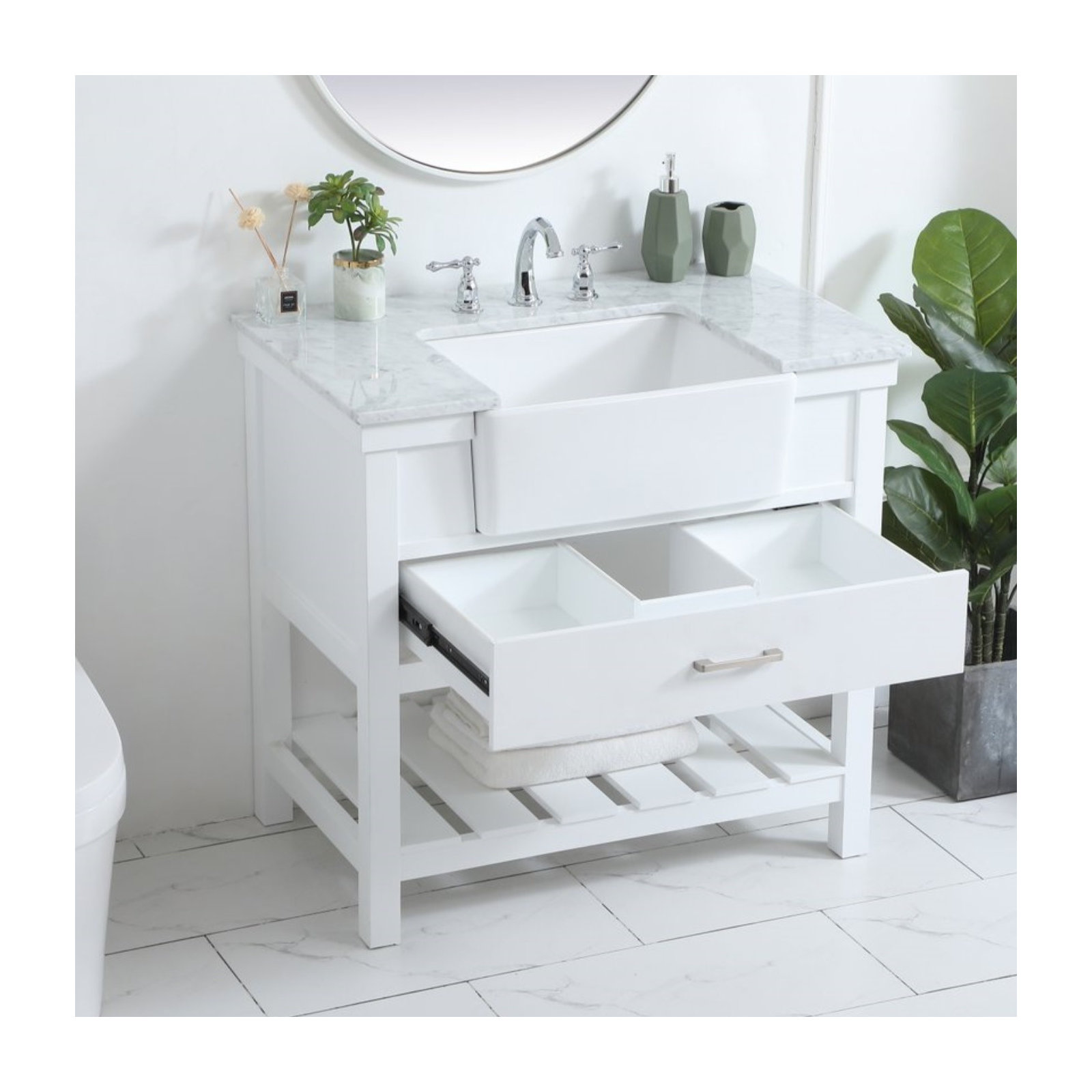 Pelaghia 36'' Single Bathroom Vanity, White