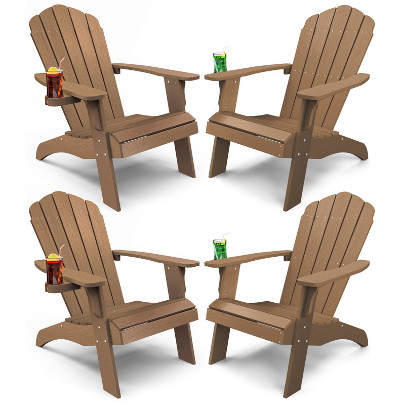 Oversized Plastic Adirondack Chair Sets, Teak