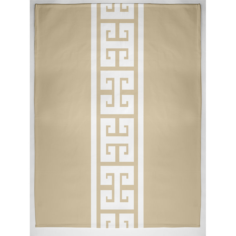 Jeté à rayures nautiques, L 60 po x l 50 po x P 0,5 po, Beige / taupe