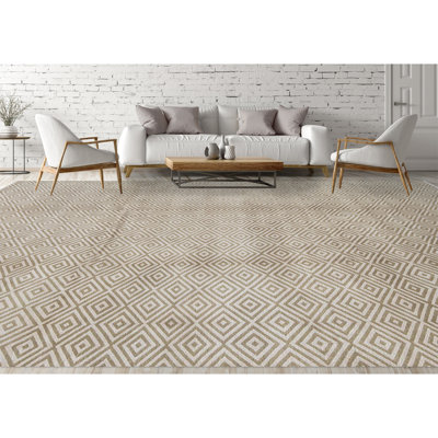 Tapis gris de haute qualité noué à la main