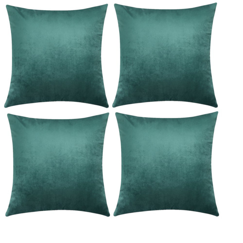 Housse de coussin Jakeryan, Bleu sarcelle, 20 po x 20 po, Housse de coussin seulement - sans coussin