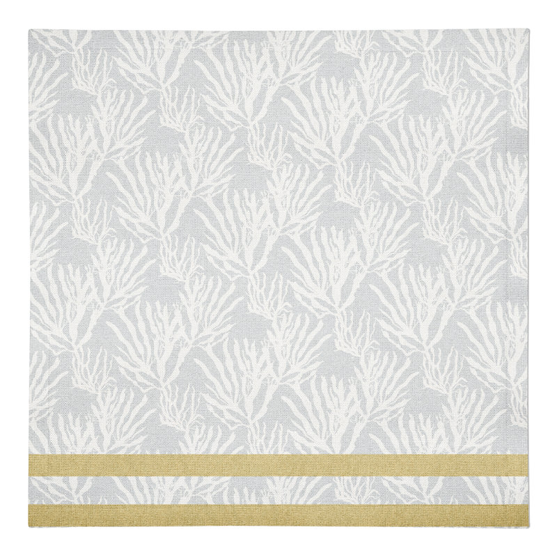 Serviette rectangulaire Whately, Blanc / jaune / bleu