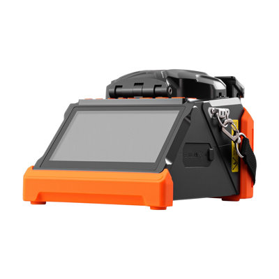 Fiber Fusion Splicer 6 Motors, Core and Clad Alignment Fibers Optic Splicer with 6s Fast Splicing and 13s Heating, 5" Touch Screen, 3 in 1 Fiber Holder, 7800mAh Battery for SM MM DS NZDS Fibers