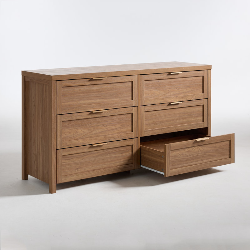 Commode 6 tiroirs Allenside, Chêne naturel