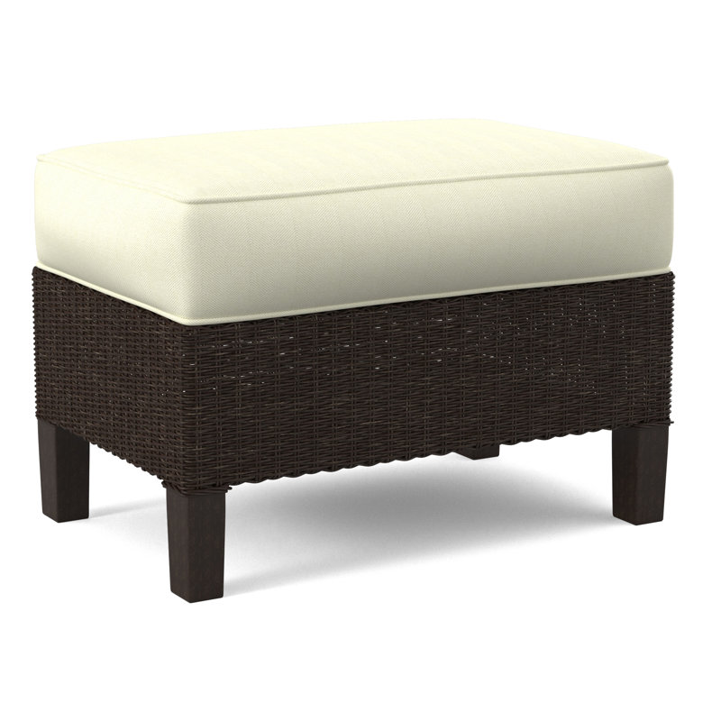 Gibraltar Ottoman, White Performance Fabric; 0851-94, Java