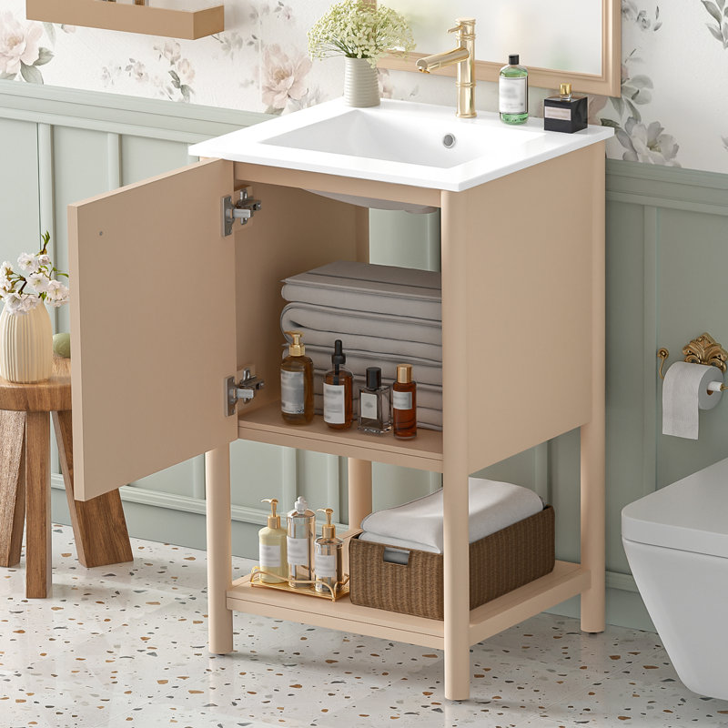 Ensemble de meuble-lavabo simple 20 po avec comptoir en céramique Tiffany