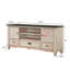 1Pc Two-Tone 3 Drawers 2 Sliding Door Knob Pull Handle Vintage-Inspired Metal Hardware Entertainment Console TV Stand