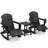 Rocking Outdoor Adirondack Chair Set with Ottoman & Patio Side Table-363943024