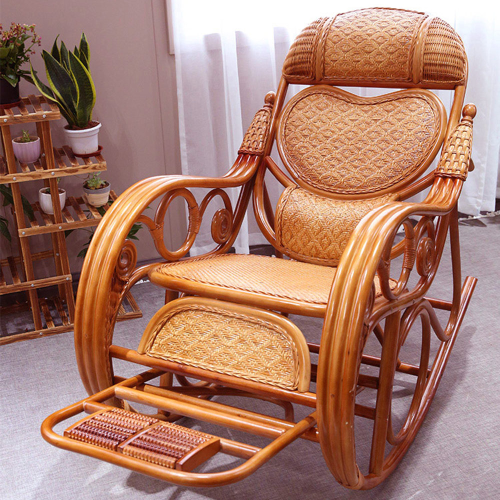 ComfySofa.s Real rattan leisure home quality rocking chair | Wayfair