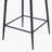 Counter Height Upholstered Bar Stools with Wing back and Metal Footrest