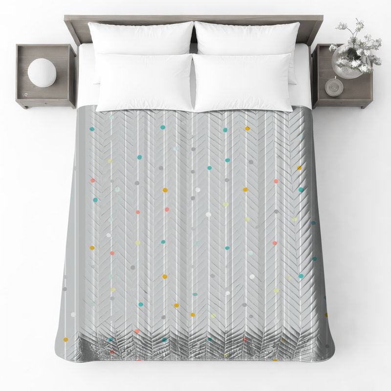Couvre-lit matelassé à pointes verticales toutes tailles, Très grand lit
