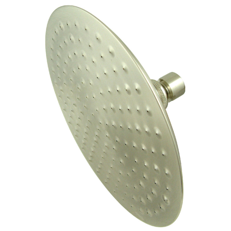 Pomme de douche ronde en laiton 7-3 / 4 pouces Kingston, Brushed Nickel