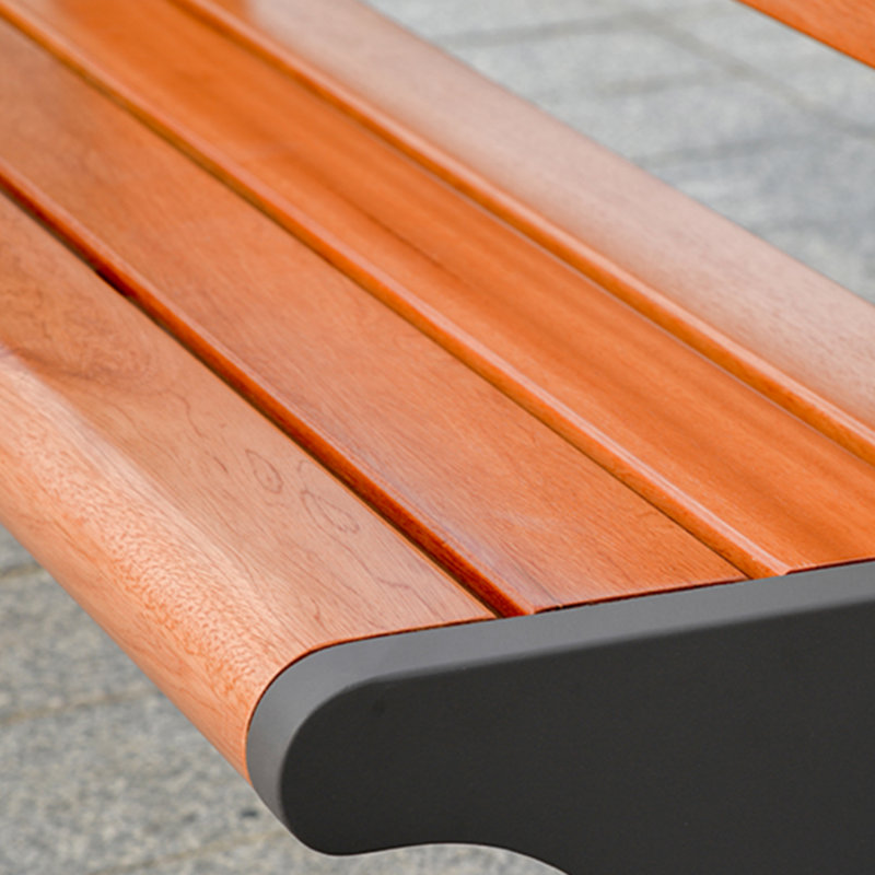 Banc d'extérieur moderne et minimaliste, Brun / gris foncé