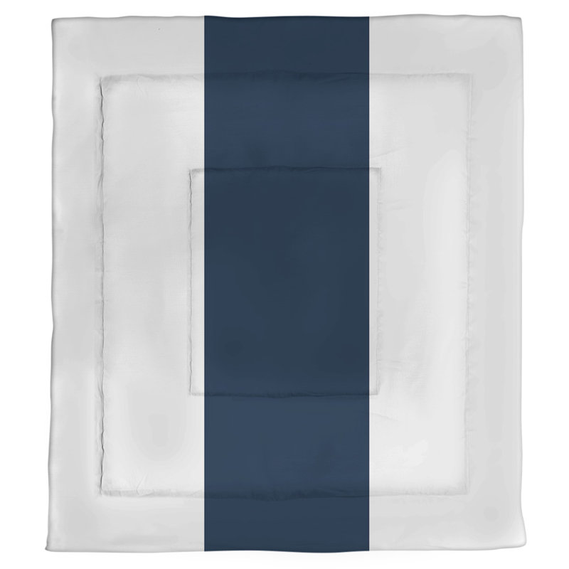 Édredon simple réversible Baltimore Baseball, Édredon très grand, Blanc / Bleu moyen
