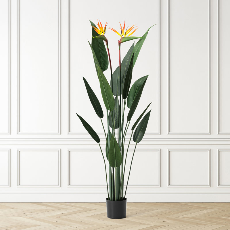 5,25 pi Faux oiseau du paradis simulant des plantes en pot