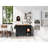 Rolling Kitchen Island With 2 Sliding Barn Doors, 53.7" Drop Leaf, Power Outlet, Spice Rack, Wheels For And Dining, Black Style Cart Dining Area, 53.7-1637861636