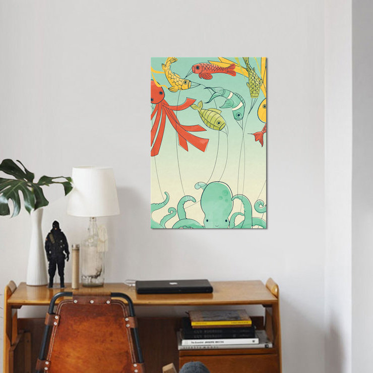 Cerfs-volants - Impression sur toile tendue, H 12 po x l 8 po x P 0,75 po, Toile tendue, Pas de tapis